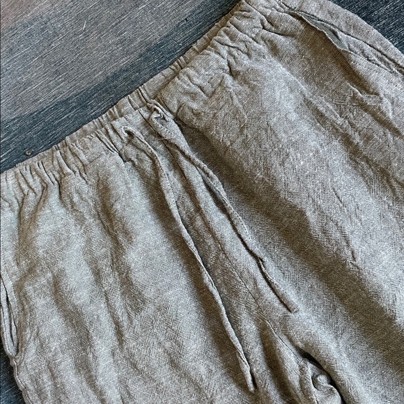 Rachel Zoe Linen Green Wide Leg Pants - Picture 8 of 11